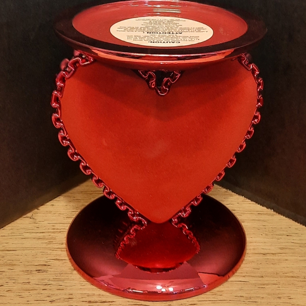 "HEART 3 WICK CANDLEHOLDER"  BATH AND BODY WORKS
